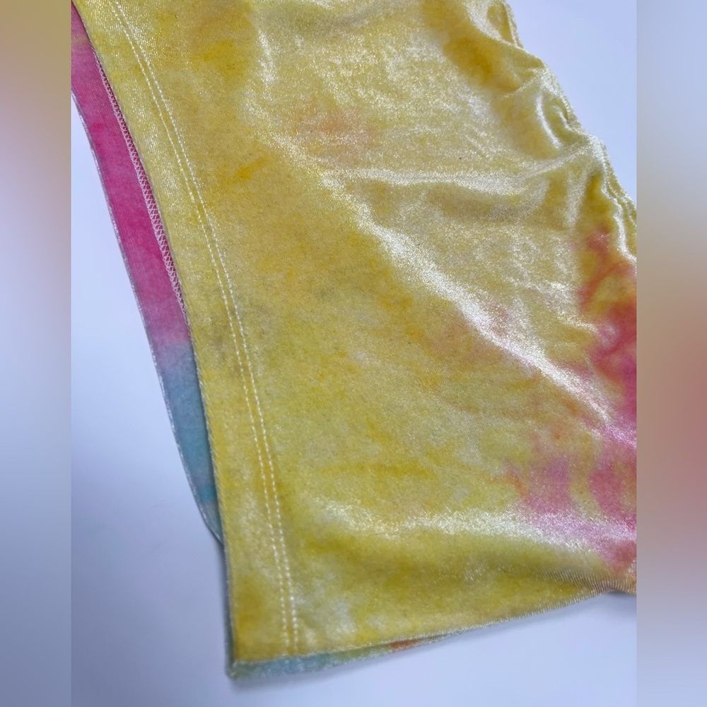 Tie Dye Crop Top Color Cropped Shirt Y2K Baby Tee Dyed Shirt Neon Bright Island - Picture 11 of 17